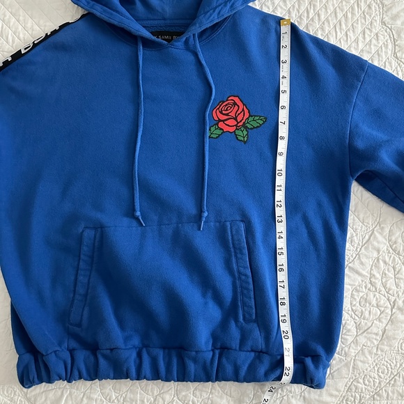 BSR By Samii Ryan Know Ya Worth Hoodie Sweatshirt Pullover Medium Royal Blue - Picture 9 of 11